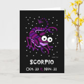 SCORPIO - CARTE D'ACCUEIL ZODIAC (Fleur jaune)