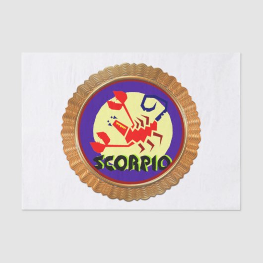 Scorpio Cartoon Zodiac Astrology design Tissuepapier (Voorkant)