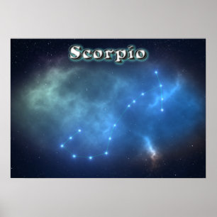 Scorpio constellatie poster