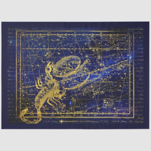 scorpio constellatie tissuepapier (Voorkant)
