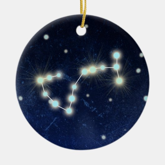 Scorpio Constellation | Aangepaste naam Keramisch Ornament (Voorkant)