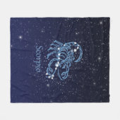 Scorpio Constellation and Zodiac Sign met sterren Fleece Deken (Voorkant (Horizontaal))
