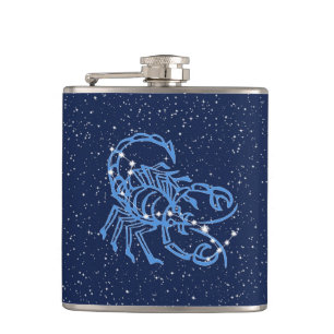 Scorpio Constellation and Zodiac Sign met sterren Heupfles
