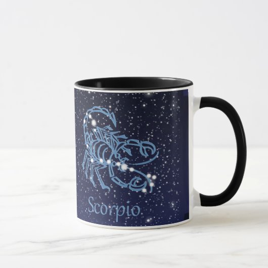 Scorpio Constellation and Zodiac Sign met sterren Mok (Rechts)
