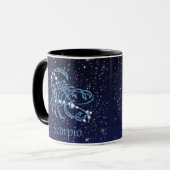 Scorpio Constellation and Zodiac Sign met sterren Mok (Voorkant links)