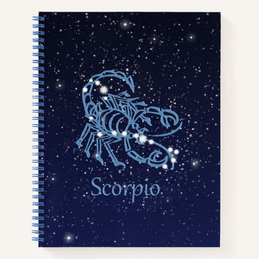 Scorpio Constellation and Zodiac Sign met sterren Notitieboek (Voorkant)