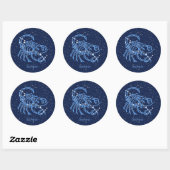 Scorpio Constellation and Zodiac Sign met sterren Ronde Sticker (Vel)
