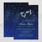 Scorpio Constellation Birthday Party Kaart (Voorkant / Achterkant)