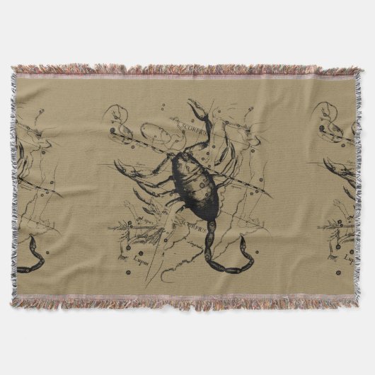 Scorpio Constellation Hevelius 1690 Decor Deken (Voorkant)
