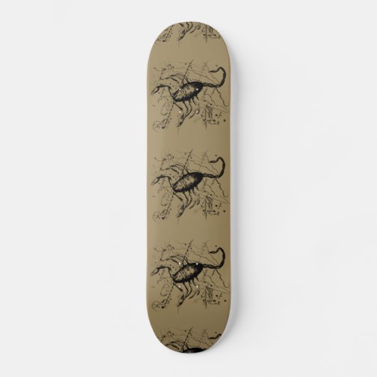 Scorpio Constellation Hevelius 1690 Engraving Skateboard (Voorkant)