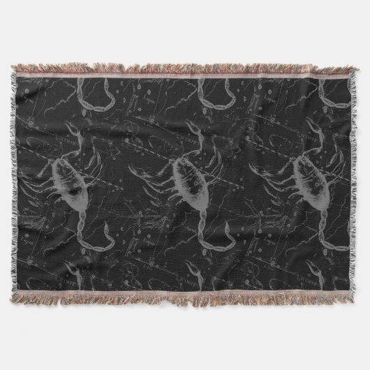 Scorpio Constellation Hevelius 1690 on Black Deken (Voorkant)