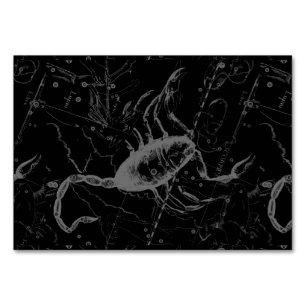 Scorpio Constellation Hevelius 1690 on Black Kaart