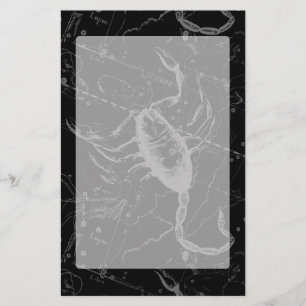 Scorpio Constellation Hevelius 1690  zwart Briefpapier
