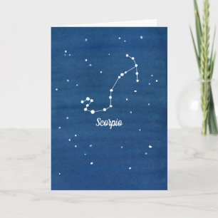 Scorpio Constellation Night Sky Happy Birthday Kaart