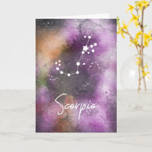 Scorpio Constellation Zodiac Paars Galaxy Kaart