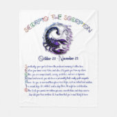 Scorpio Fleece Deken (Voorkant)