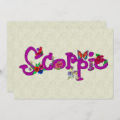 Scorpio Flowers Kaart (Voorkant / Achterkant)