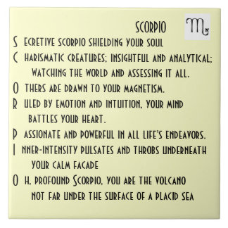 Scorpio-gedicht Tegeltje