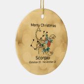 Scorpio geïnspireerde kerstversiering keramisch ornament (Rechts)
