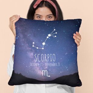 Scorpio Gepersonaliseerde zodiac-constellatie Kussen