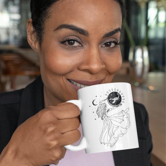 Scorpio Girl 15oz Black Rim Mug