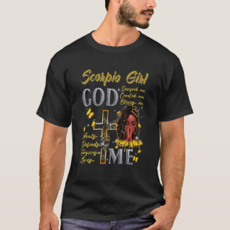 Scorpio Girl God geeft me zwart meisje Magic Afro T-shirt