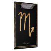 Scorpio hammered goud gestileerde astrologiesymboo klembord (Rechts)