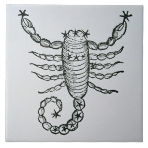 Scorpio (het Scorpion) een illustratie uit het P Tegeltje