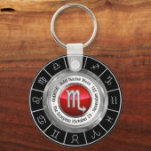 Scorpio - Het Scorpion Zodiac-teken Sleutelhanger (Voorkant)