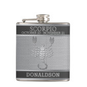 Scorpio ♏ in Black en Silver Mesh Heupfles (Voorkant)
