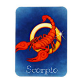 Scorpio in blauw magneet (Verticaal)