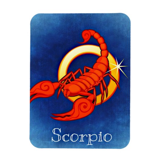 Scorpio in blauw magneet (Verticaal)