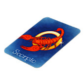 Scorpio in blauw magneet (Linkerzijde)