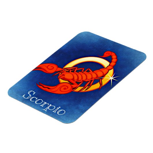 Scorpio in blauw magneet (Linkerzijde)