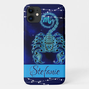 Scorpio in donkerblauw iPhone 11 hoesje