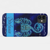 Scorpio in donkerblauw Case-Mate iPhone case (Achterkant (horizontaal))