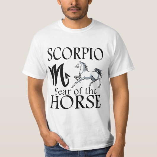 Scorpio Jaar van het Shirt van paarden (Voorkant)