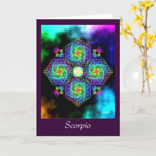 Scorpio Kaart (Gele Bloem)