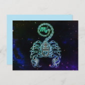 scorpio la carte postale zodiac scorpion (Devant / Derrière)