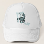 Scorpio Le Scorpion zodiac bleu casquette graphiqu (Devant)