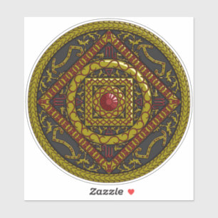 Scorpio Mandala Contour Sticker