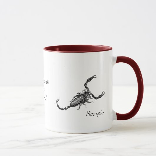 Scorpio-Mok met Gezegde Mok (Rechts)