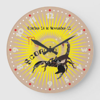 Scorpio October 24 to November 22 Wall Clock Grote Klok