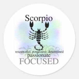 Scorpio over jou ronde sticker