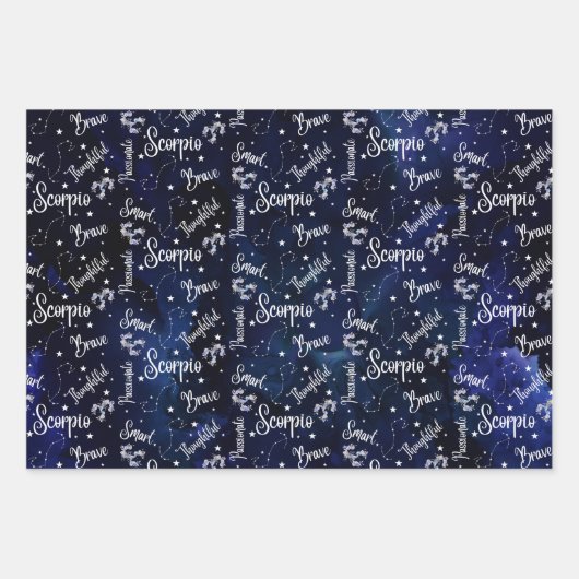Scorpio-papierbladen met onmiddellijke verpakking inpakpapier vel (Voorkant)