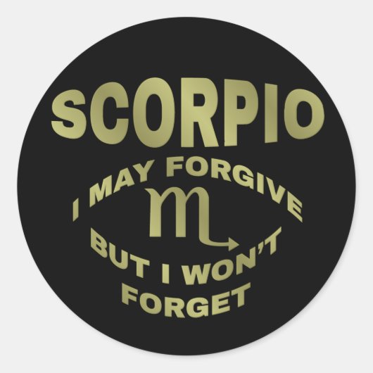 Scorpio Pardonne n'oubliera pas les autocollants (Devant)