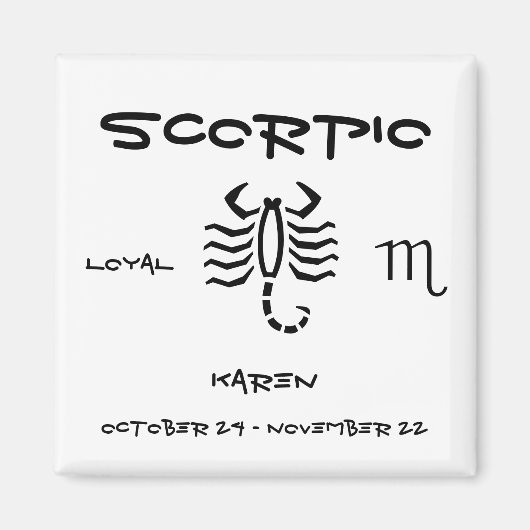 Scorpio personaliseren magneet (Voorkant)