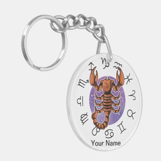 Scorpio & Pisces Zodiac Acrylic Keychain (Voorkant Links)