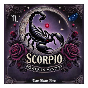 Scorpio "Power in Mystery" Poster brillant