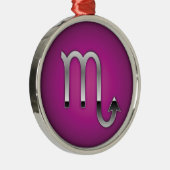 Scorpio Premium kerstmis Metalen Ornament (Rechts)